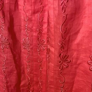 Linen midi sleeveless dress